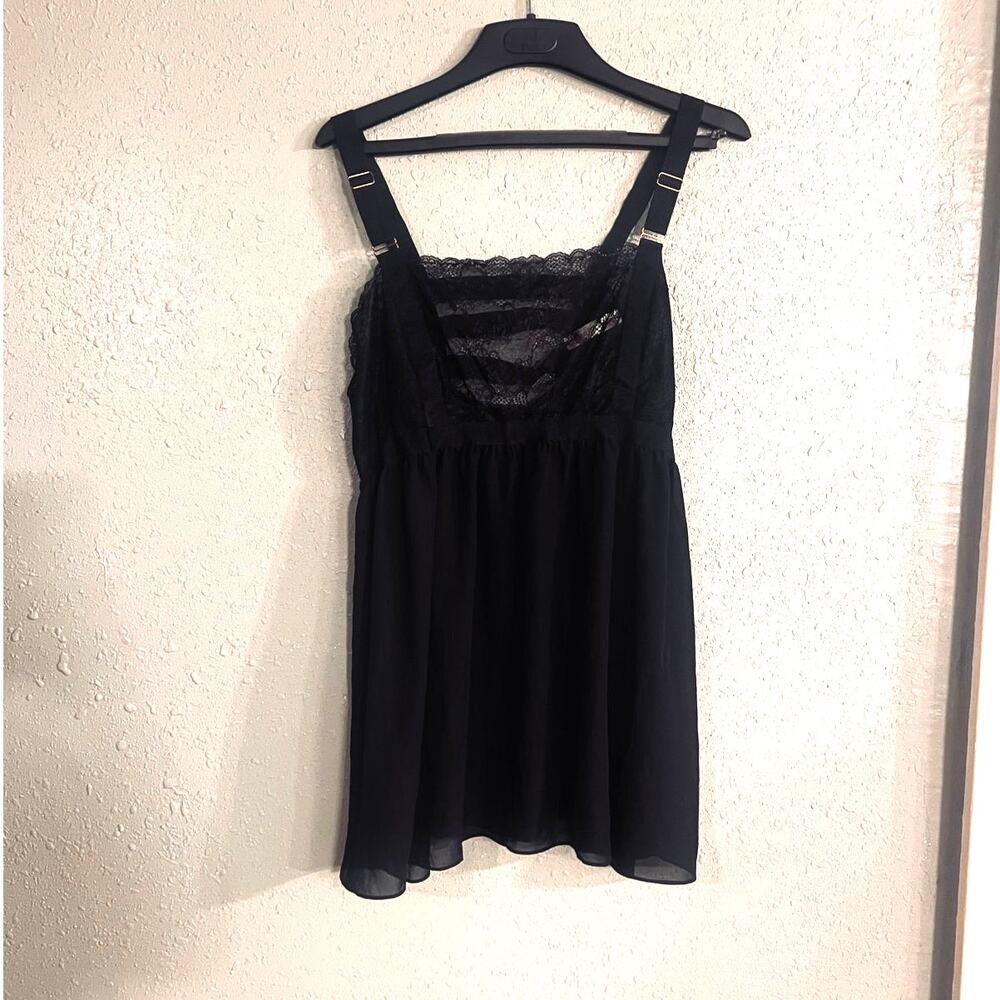 Lane Bryant Very Sexy Sheer Black Teddy 22/24 Stretchy Lingerie Feminine Lacey